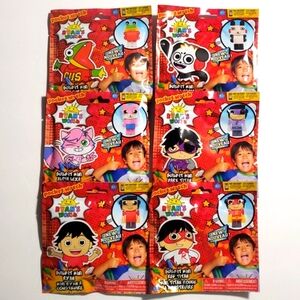 Lot of 6 Ryan's World Build It Mini Gus/Ryan/Alpha Lexa/Dark Titan/Combo Panda